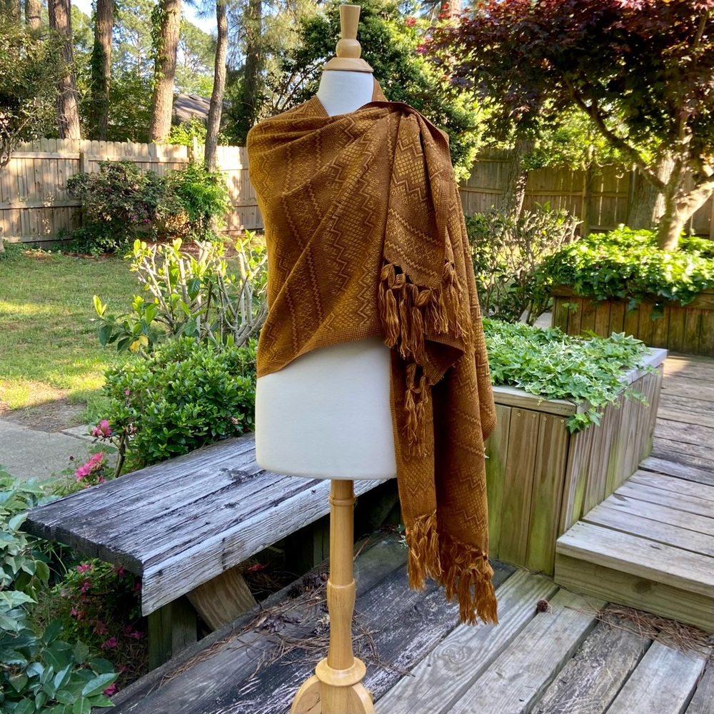 Mexican Rebozo  Artisan Wrap Woven Shawl